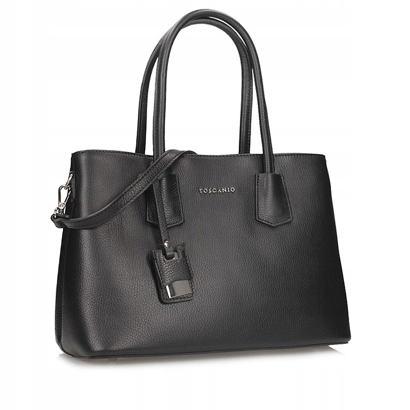 Elegantní italská kožená kabelka Toscanio C255 Černá D23