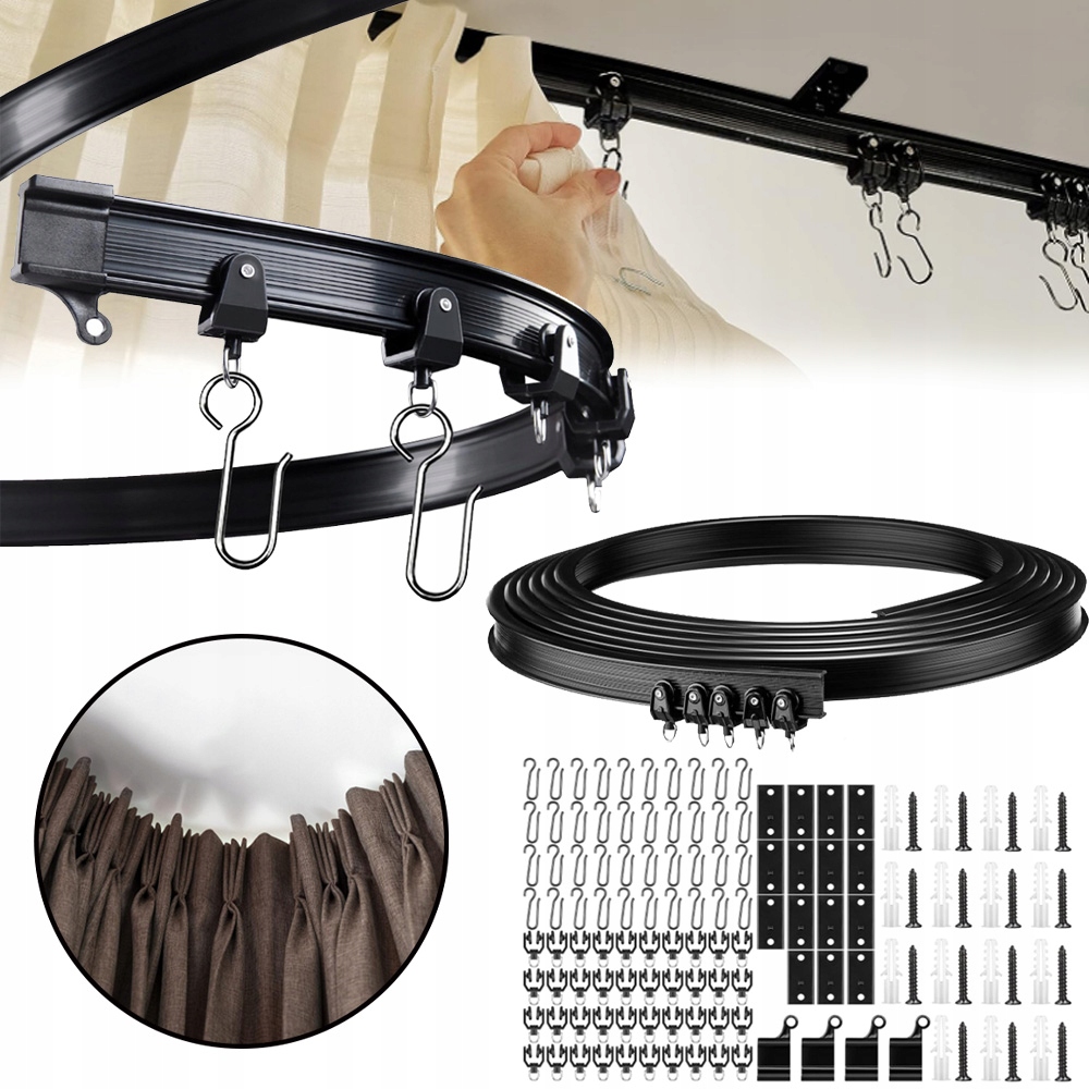 5M GIĘTKA SZYNA SUFITOWA DO ZASŁON PRYSZNICOWYCH DZIELNIK POKOJU