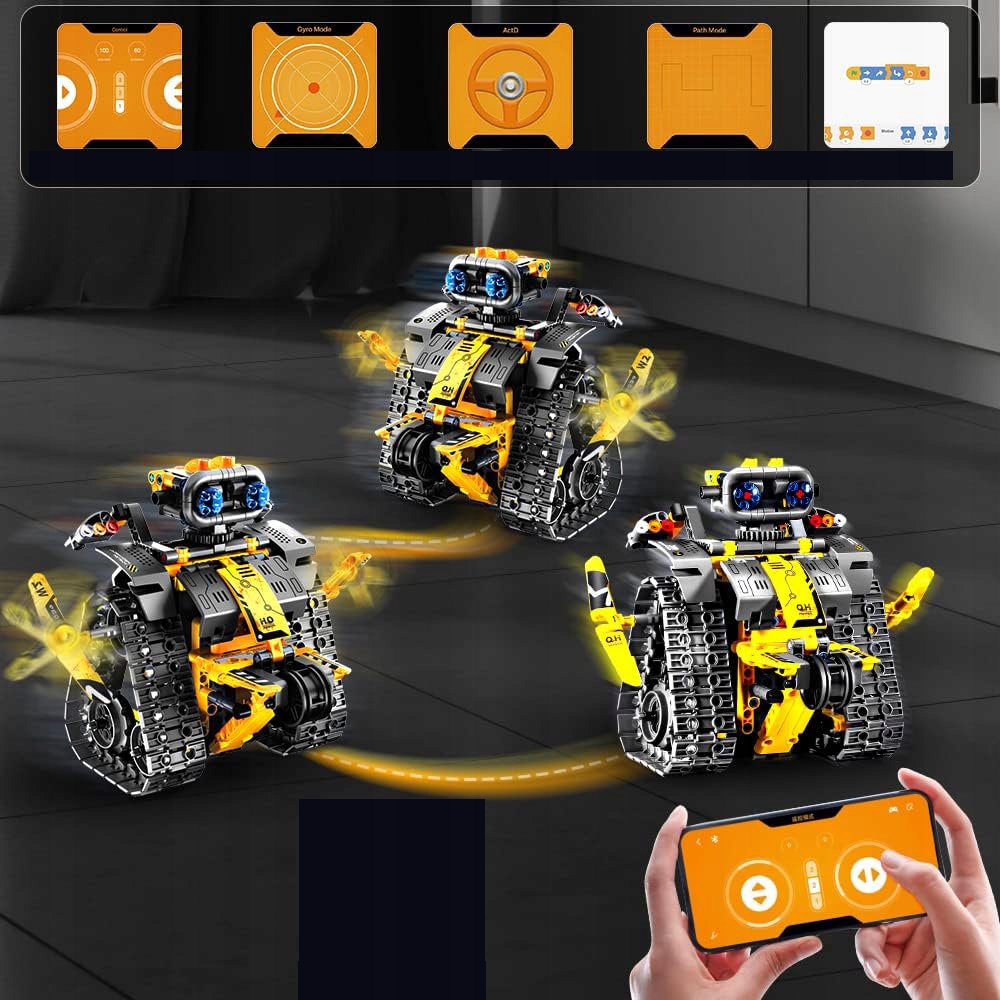 ZESTAW PROGRAMOWALNY ROBOT DUŻY KONSTRUKCYJNY APP I PILOT KONTROLA Marka bez marki