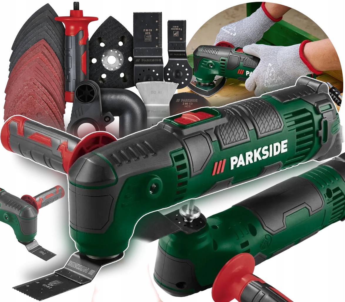 Parkside Narzędzie Wielofunkcyjne Pmfw 310 I6, 310 W Akcesoria i Walizka