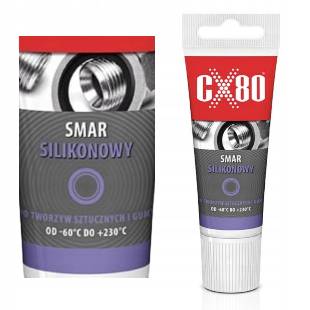 CX80 Smar Silikonowy Bezbarwny Do Plastiku Gum Uszczelek Kranów 40G