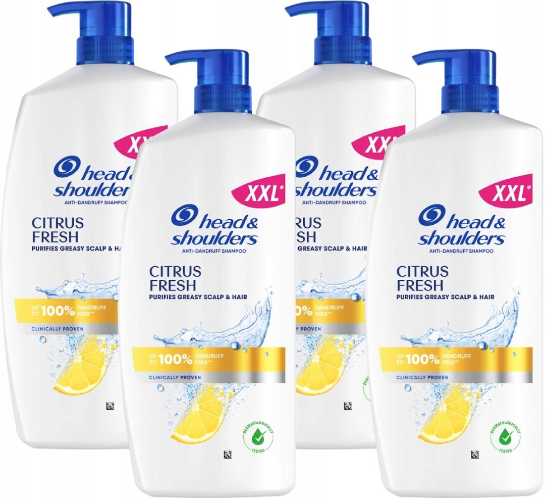 Head & Shoulders Szampon do włosów przeciwłupieżowy Citrus Fresh 4x 800