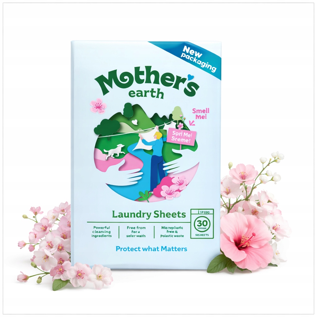 MOTHER'S EARTH EKOLOGICZNE LISTKI DO PRALKI KAPSUŁKI PŁYN SPRING BREEZE
