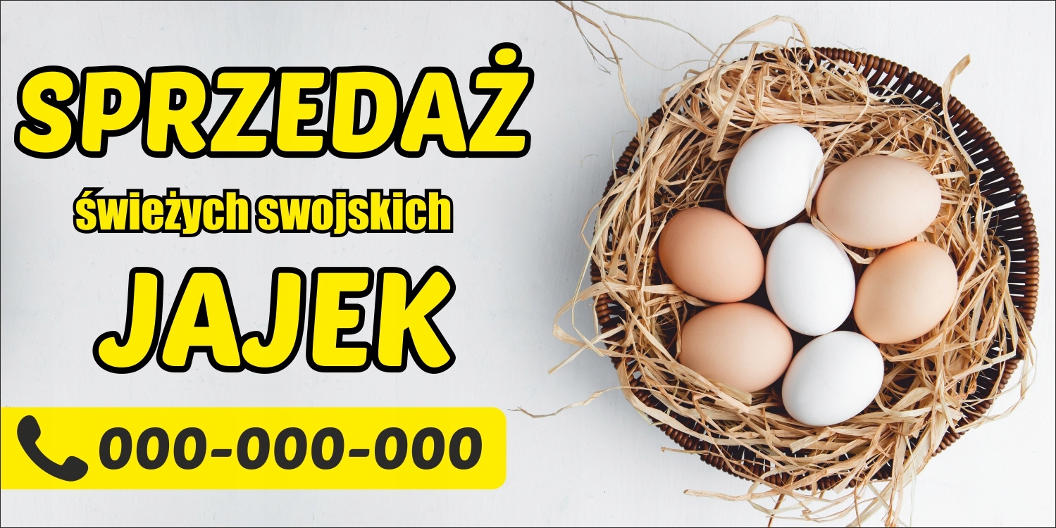 Tablica reklama JAJA WIEJSKIE różne reklamy 40x60