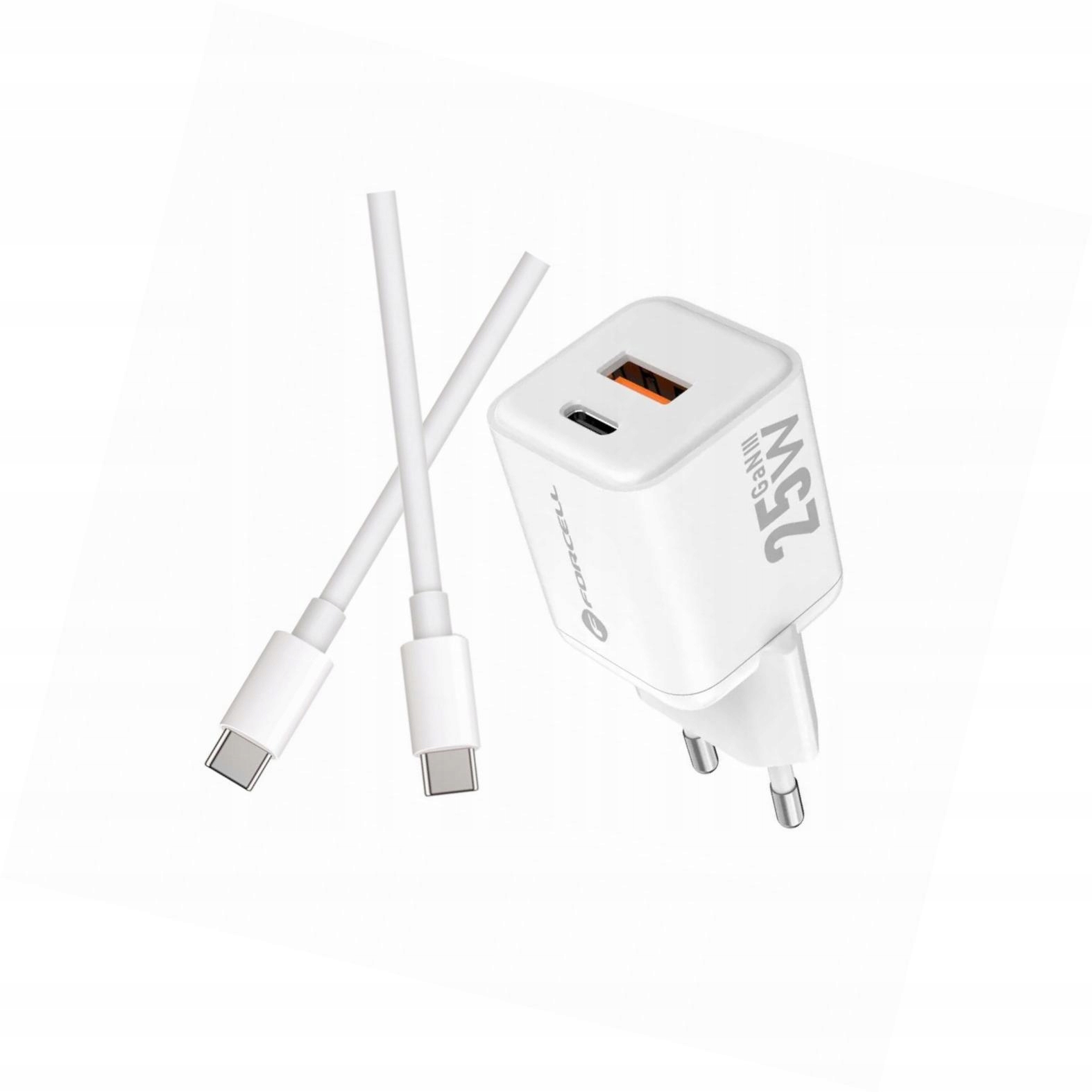 Szybka ładowarka Gan 25W 2 porty z kablem Usb-c do Xiaomi Redmi 10
