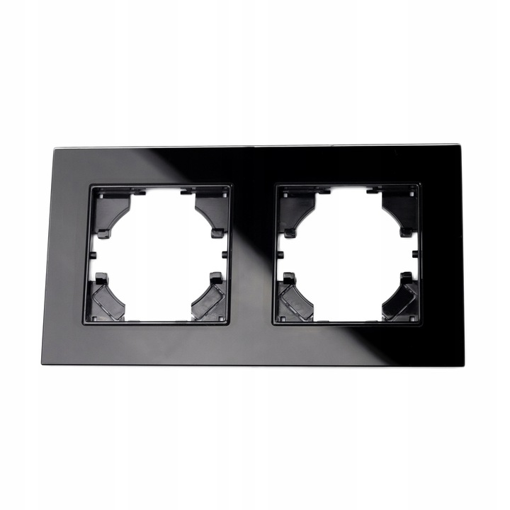 

Ramka Szklana Podwójna do Kontakt Gniazda Czarna