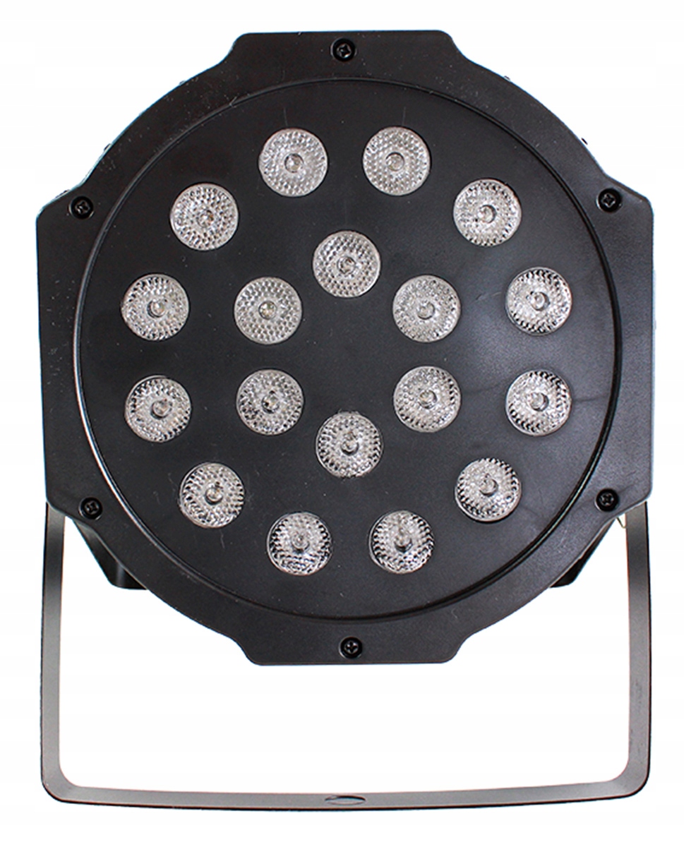 KOLOROFON DYSKOTEKOWY REFLEKTOR STROBOSKOP 18x LED RGB DMX STELAŻ ZD64A Marka Aptel