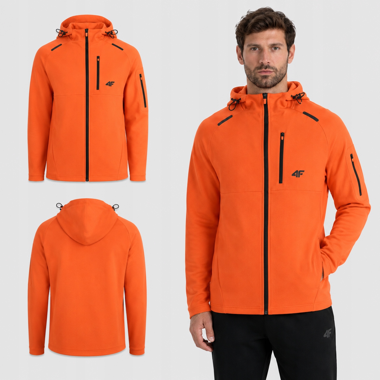 Bluza Męska Rozpinana 4F Z Kapturem L M2239 SS26