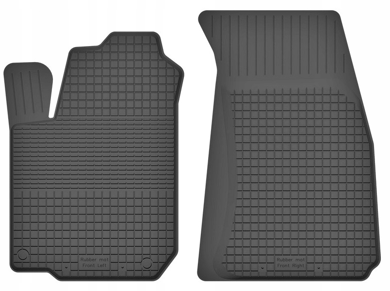 Dywaniki Samochodowe Gumowe Czarne Korytkowe rant 2CM Komplet Przednie