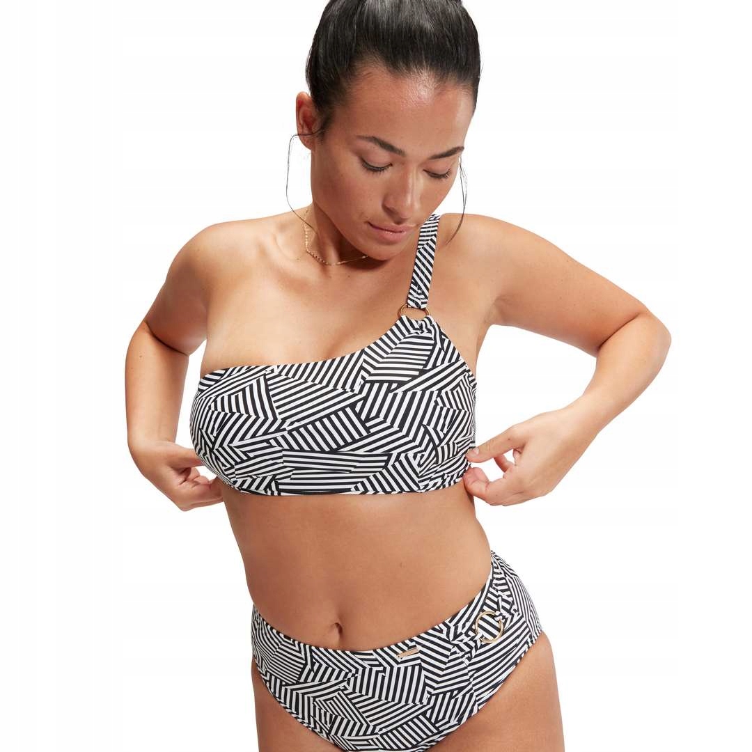 Plavky Speedo Spdscu Asymtrc Prnt Bknitp Af Black/white 36