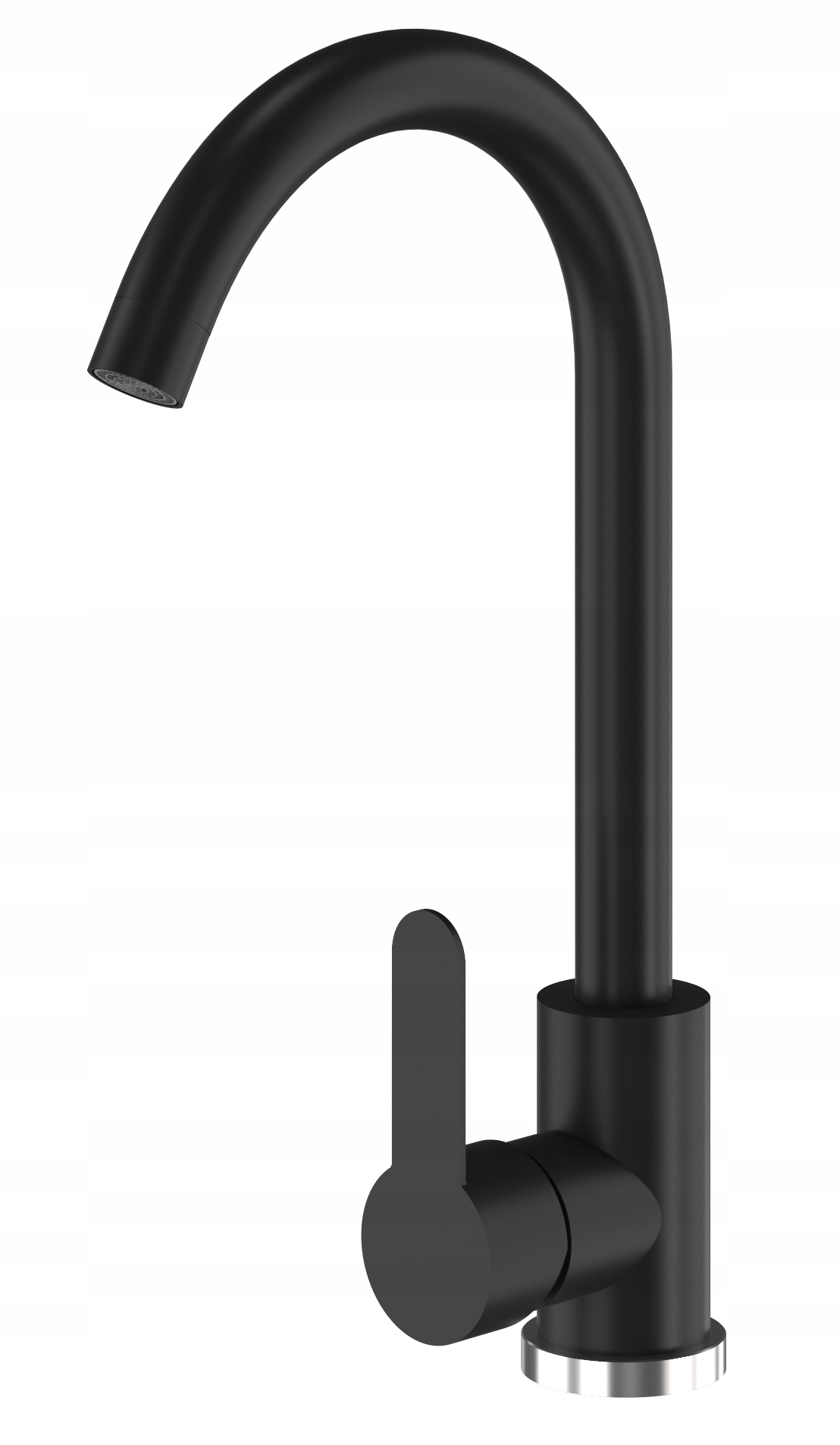 ZLEWOZMYWAK z ociekaczem JEDNOKOMOROWY granitowy + Bateria kuchenna FABRO Kolor czarny