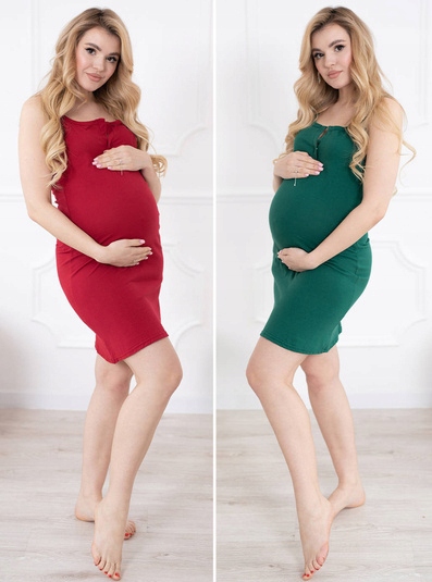 ZESTAW 2X KOSZULA NOCNA CIĄZOWA DO KARMIENIA R. L Rozmiar L