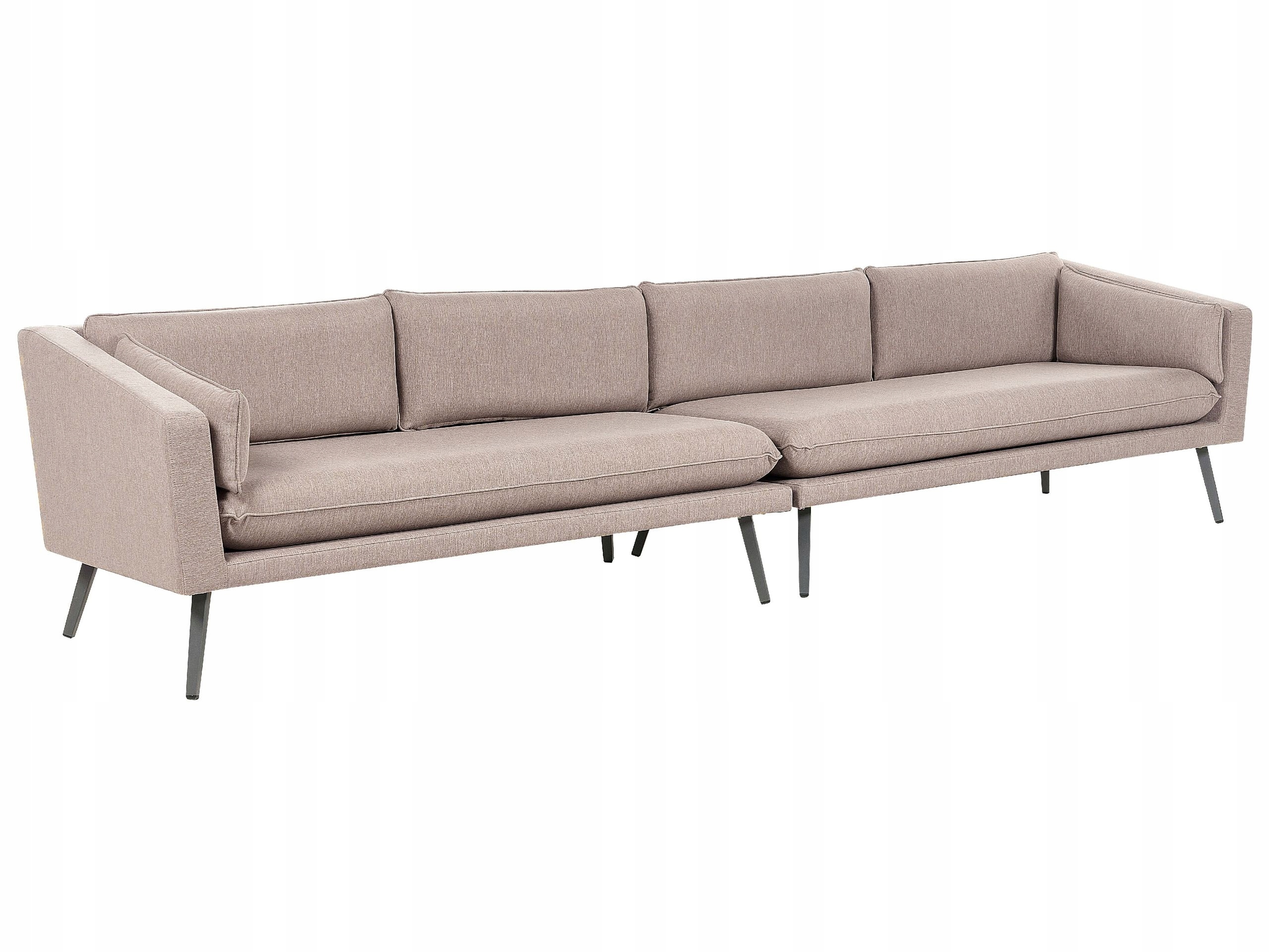 Sofa ogrodowa tapicerowana w kolorze beżowym