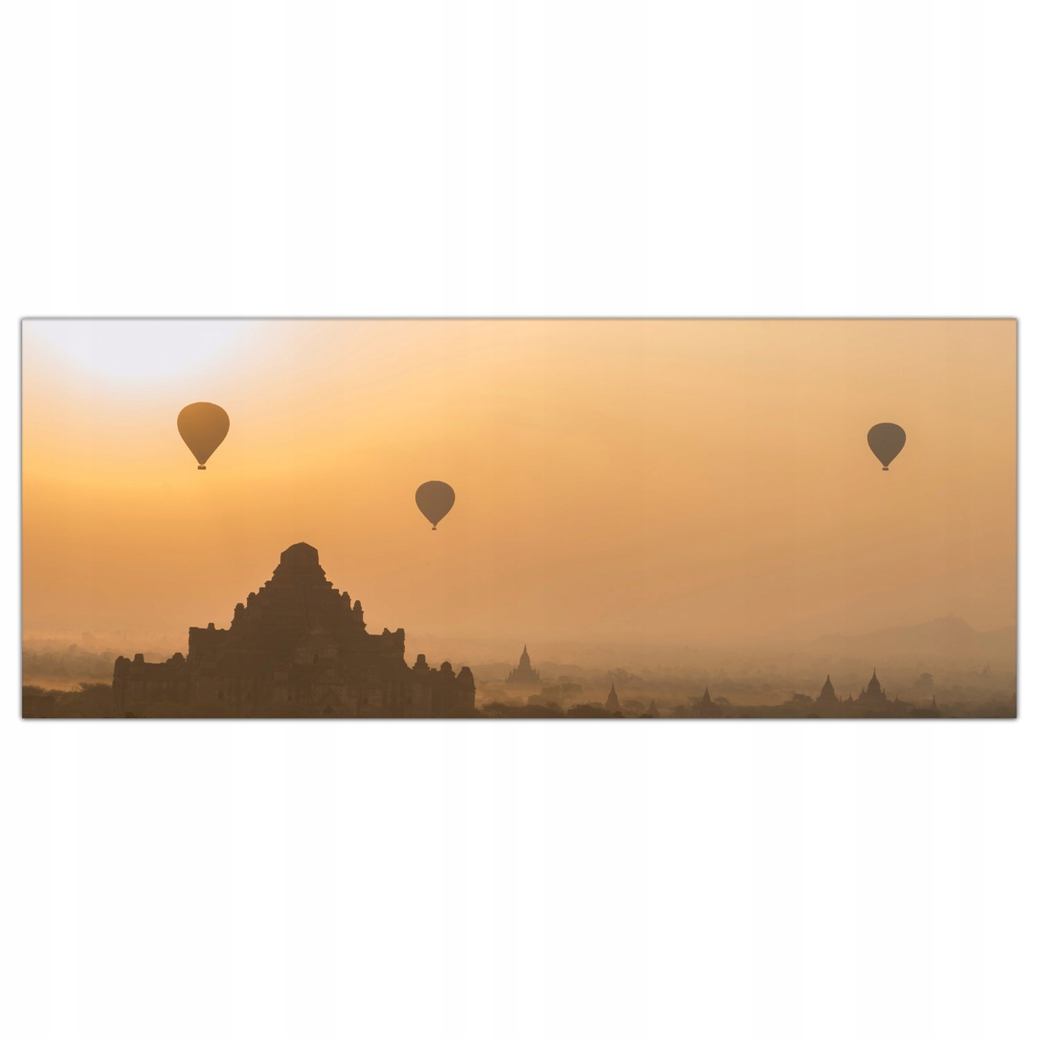 

Obraz na szkle Foto Balony Zachód Słońca 125x50