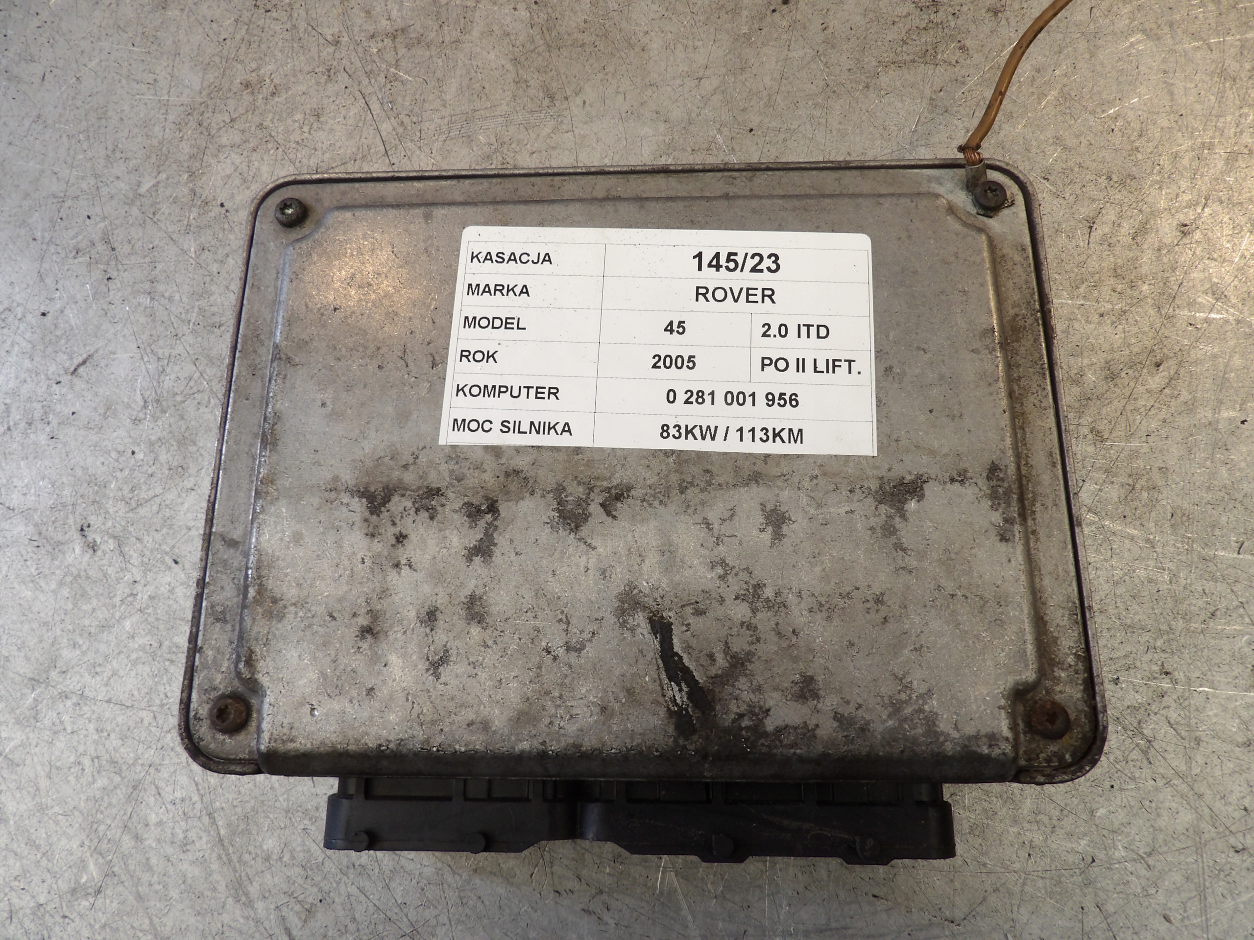 Computer Rover 45 lift 2,0ITD 0281001956