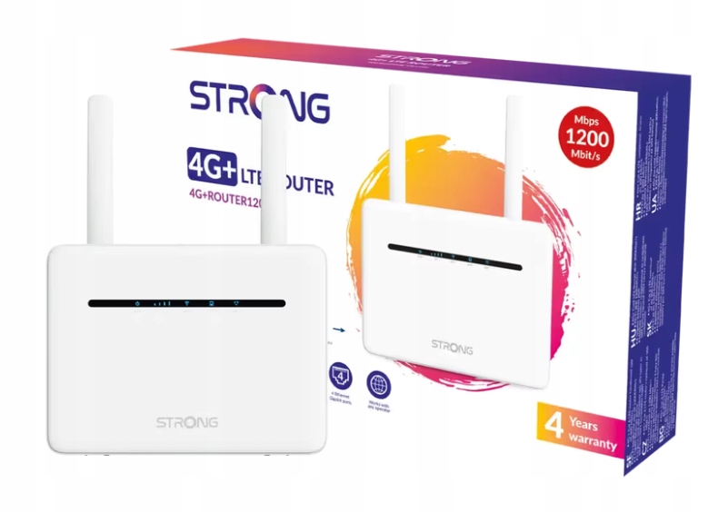 Router na Sim Strong 4G+ Lte 1200 Wi-Fi Ac 1200 Mb/s 4x Lan