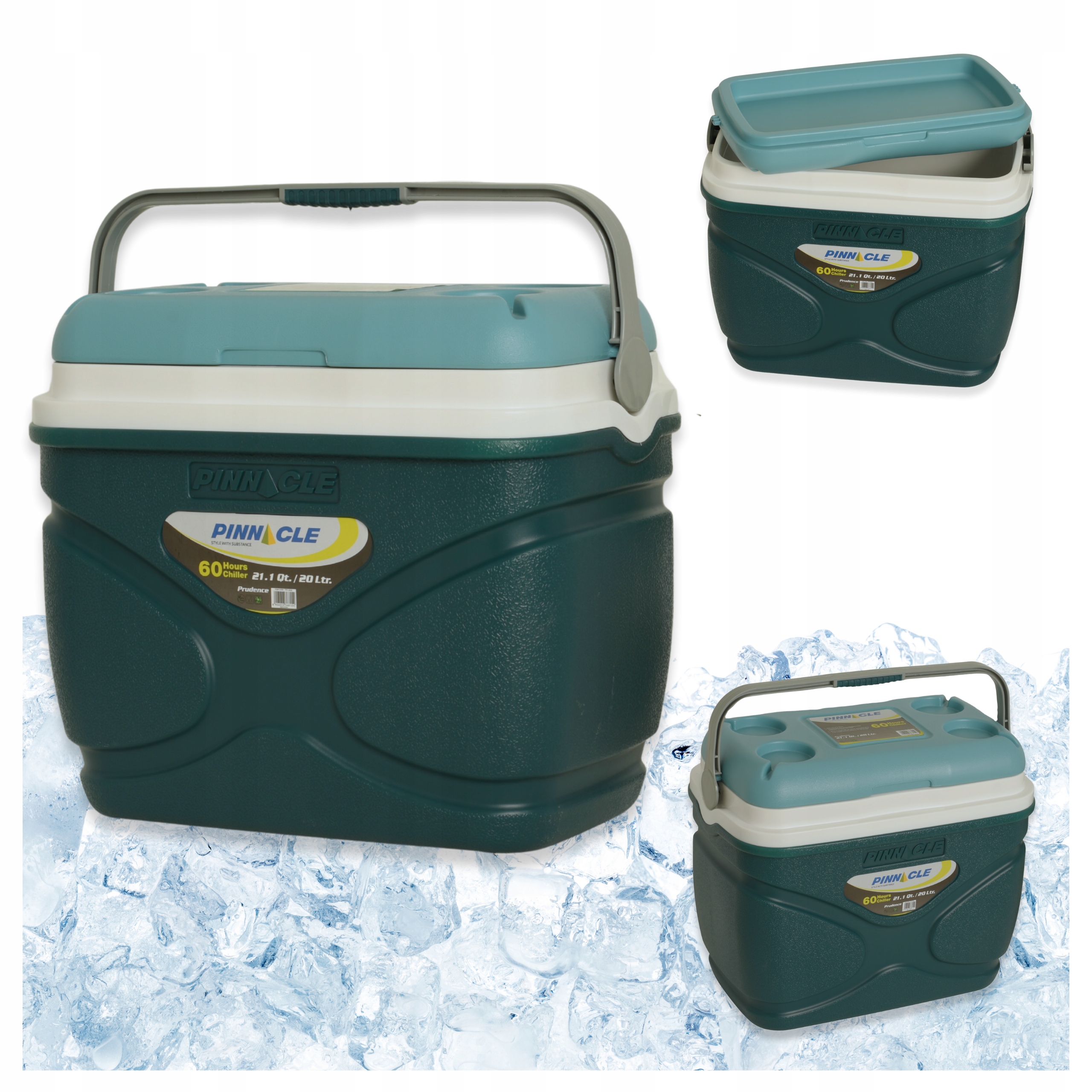 Turistická lednička na mrazicí vložky do auta 20 l Pinnacle Prudence Zelená