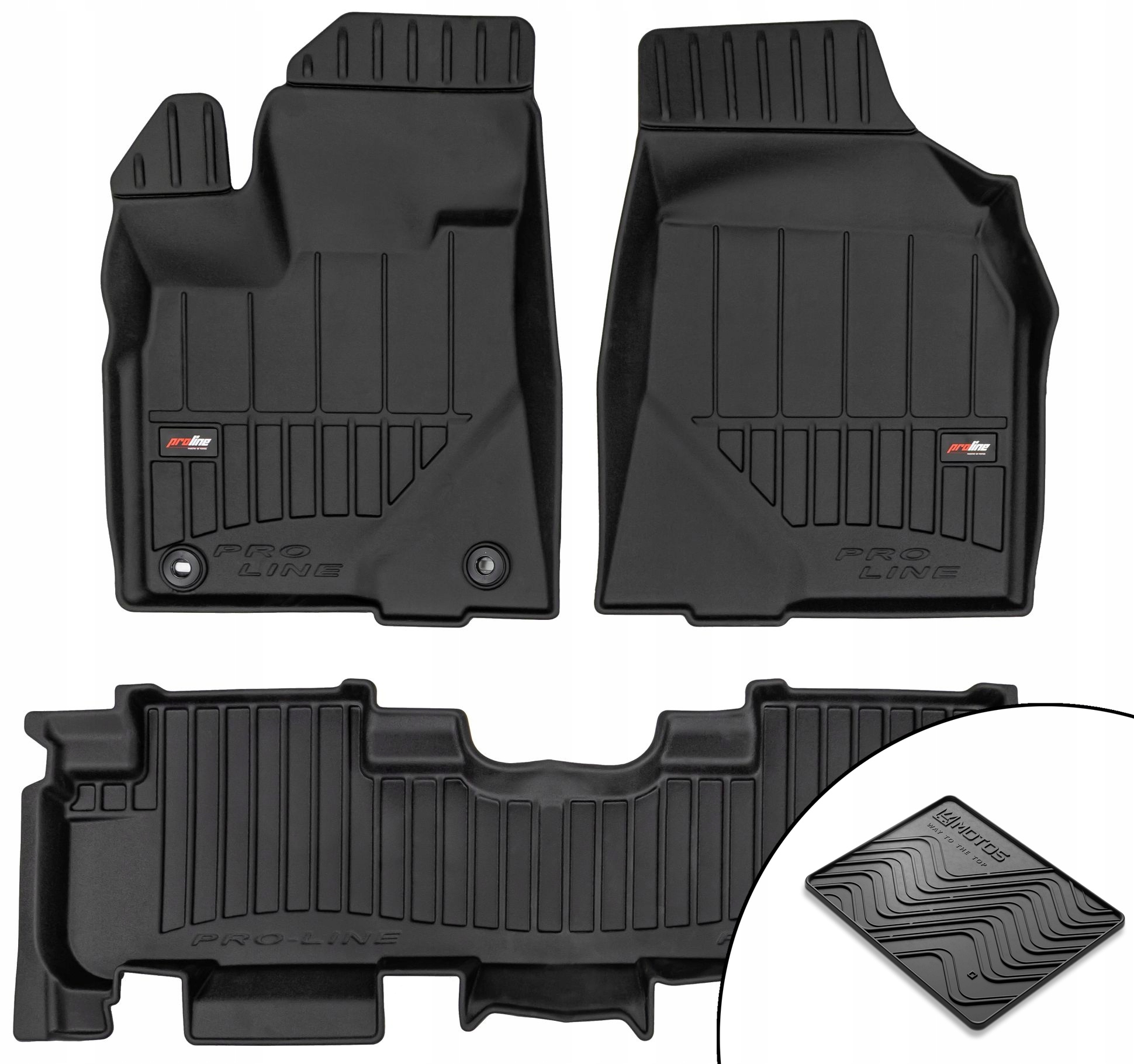 3D gumové koberce Toyota Highlander II 2007-2013 podložka bonus