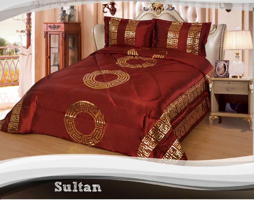 Narzuta SULTAN Bordo / Gold X647