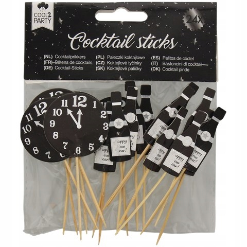 

Patyczki Koktajlowe Imprezowe Sylwester 24 szt 10