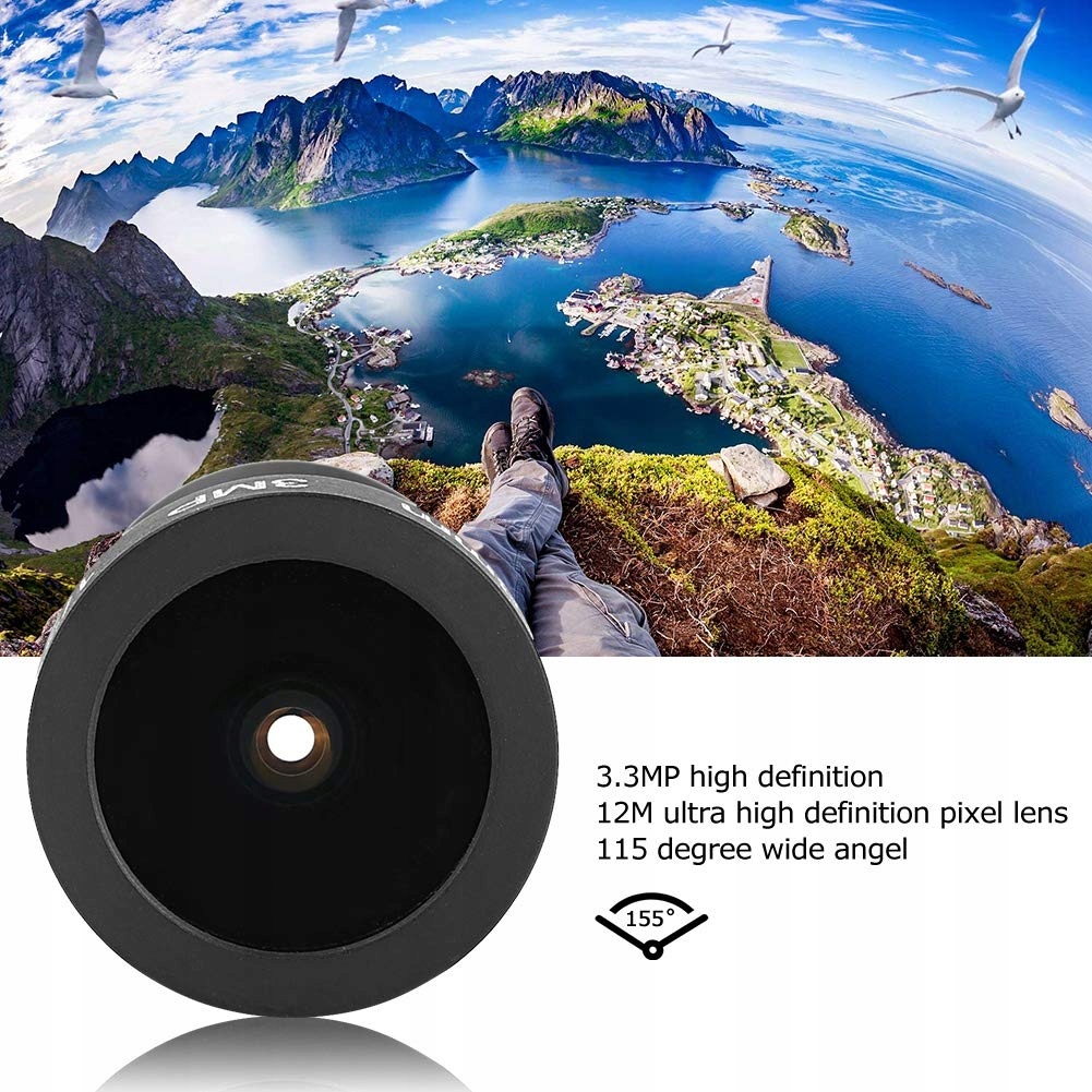 SONEW Obiektyw CCTV 28 mm 3MP HD Kamera 115 Stopni Do Monitoringu CCTV — miniatura 2