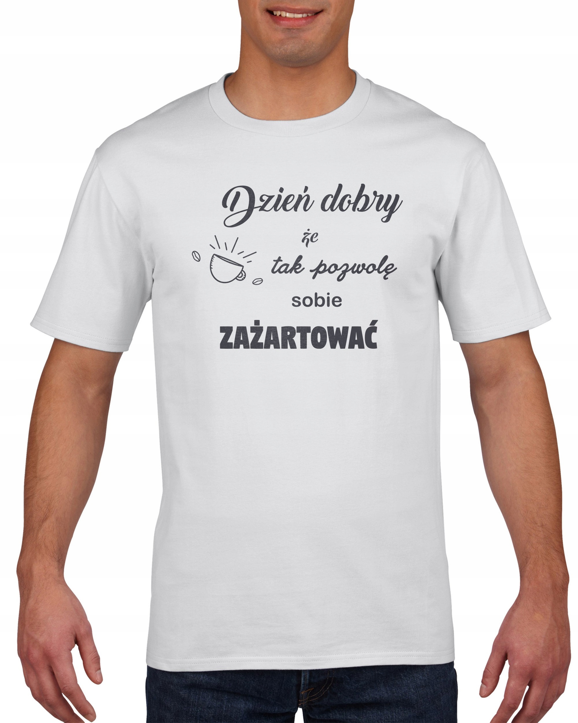 

Koszulka męska Dzien Dobry Smieszna M