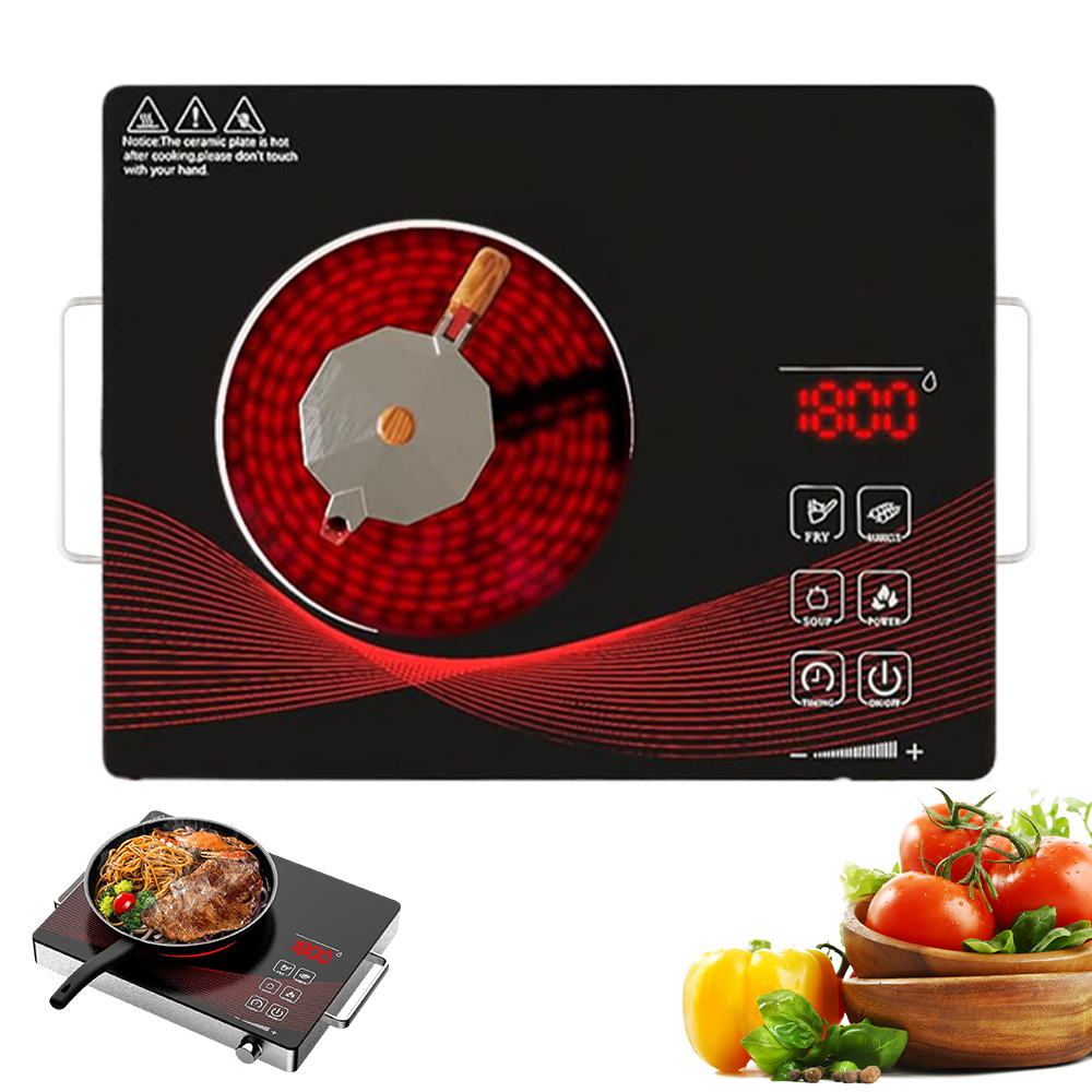 Płyta Indukcyjna Kuchenka Przenośna 3500W Timer 4 Tryby 12 Poziomów Moc