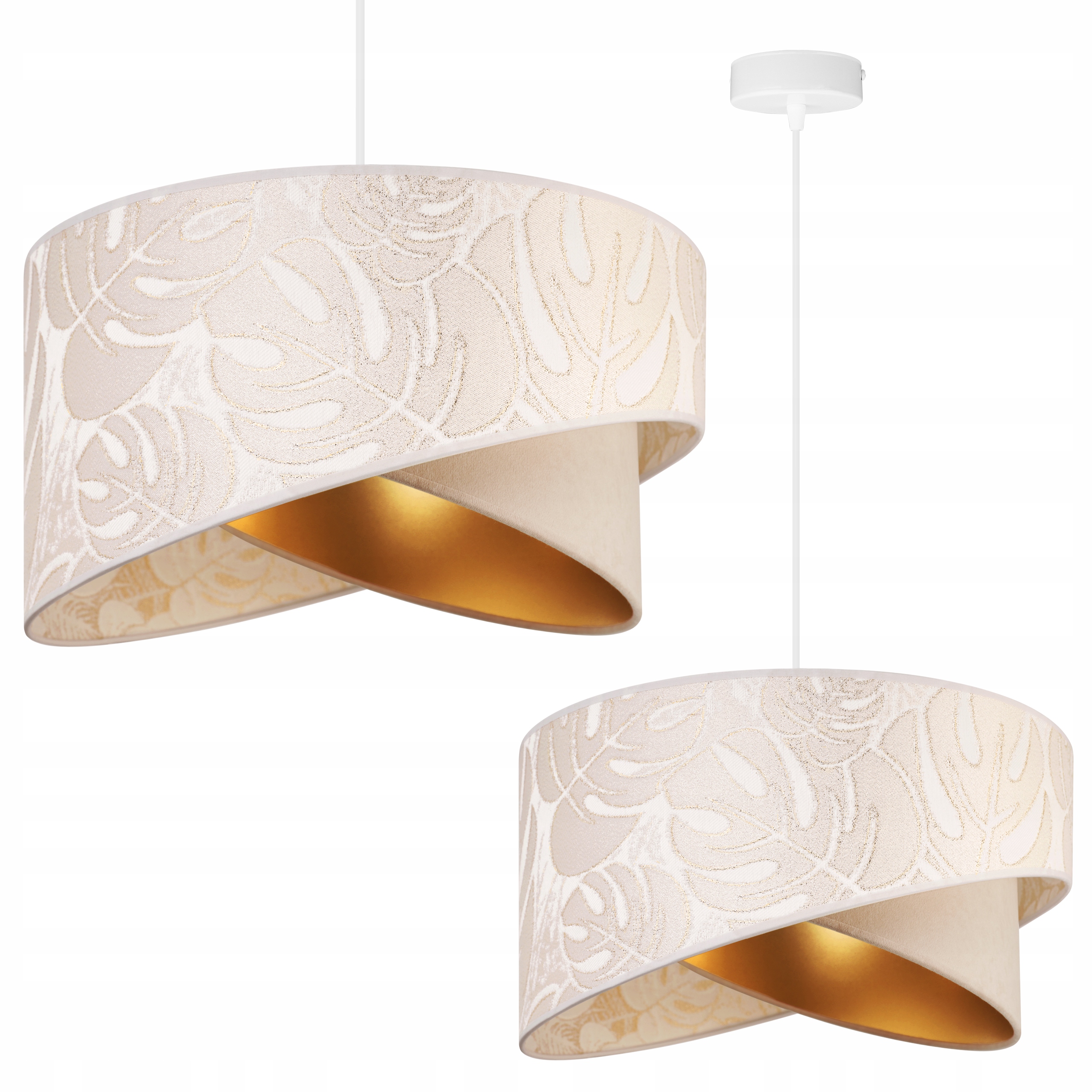 

Lampa Wisząca Sufitowa Abażur Skos Liście 45 cm