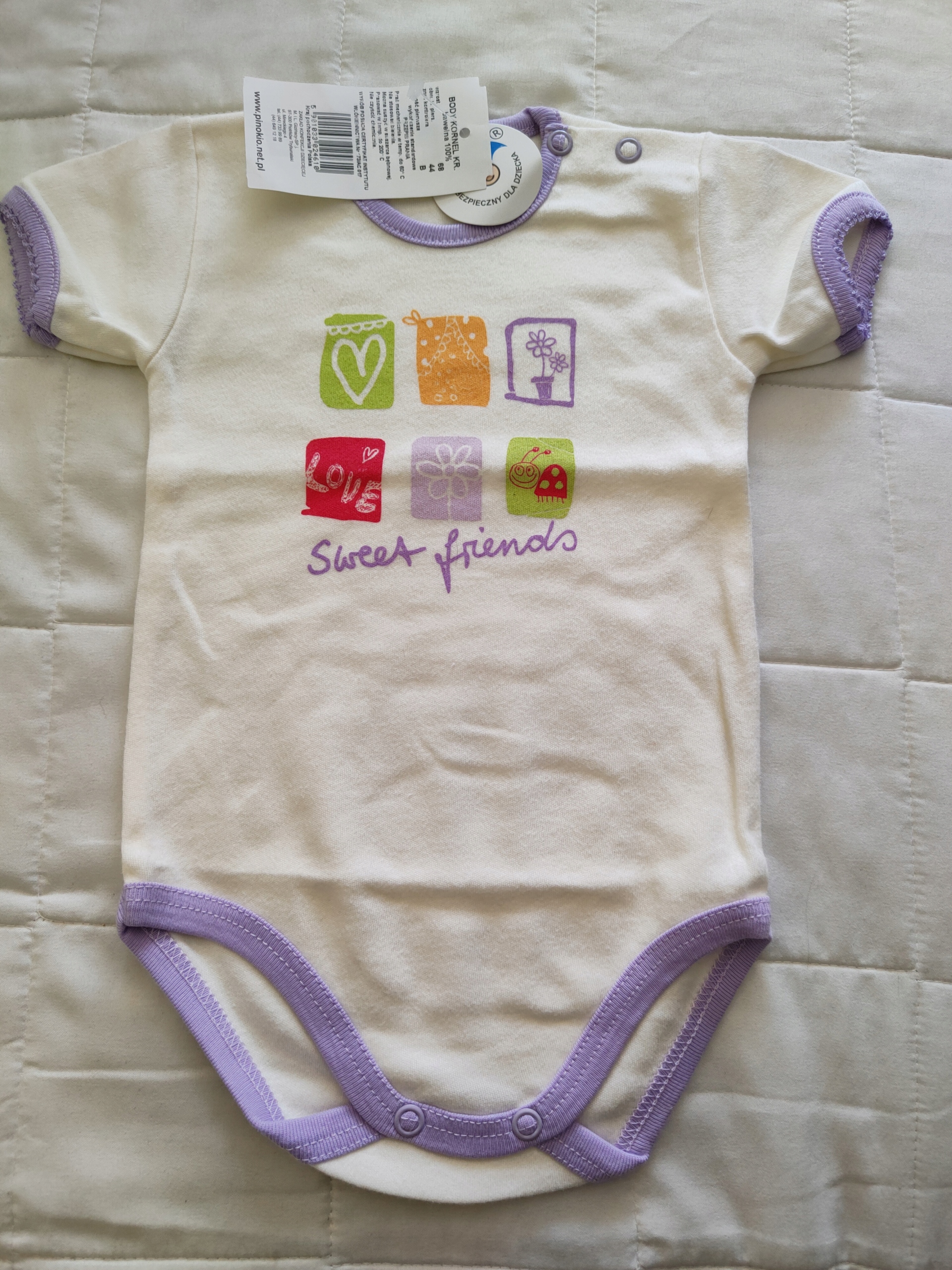 

nowe body Pinokio rozmiar 68 100% bawełna