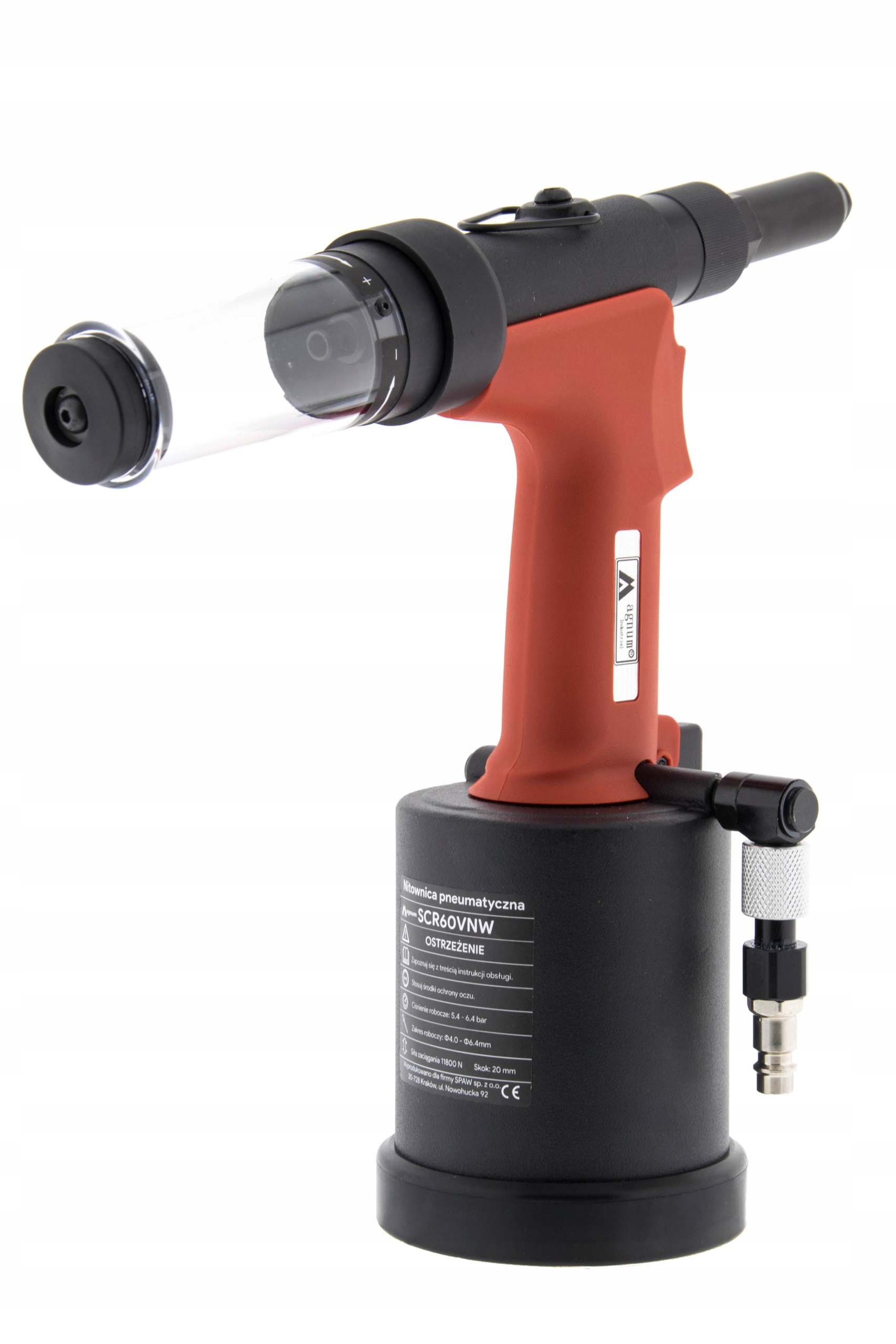 NITOWNICA PNEUMATYCZNA 4,0-6,4mm MAGNUM SCR-60VNW Zasilanie pneumatyczne