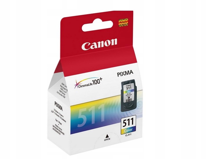 Tusz Canon CL-511 2972B001 9ml Cmy Oryginał CL511 MP230 MP260 MP480 MX410