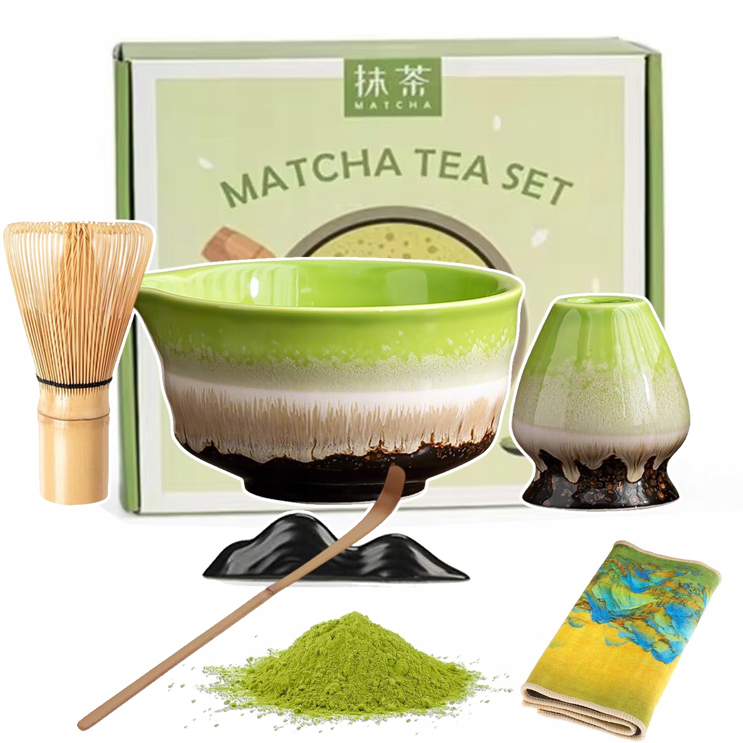 Zestaw Do Herbaty Matcha, Zestaw Mioteł Matcha, Z Trzepaczką Do Matchy 6W1