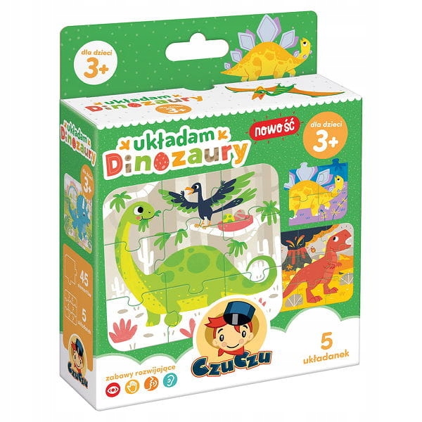 

Czuczu Puzzle dla dzieci Układam Dinozaury 3+
