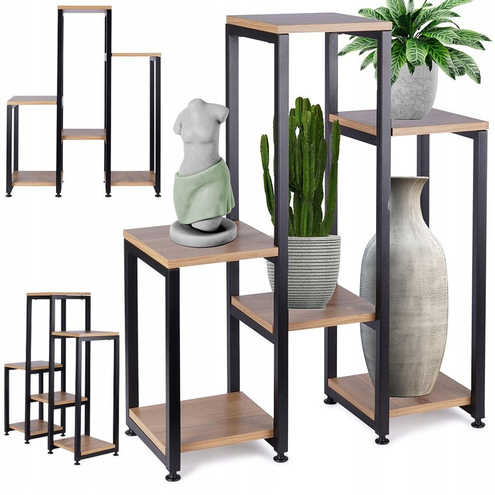 Držák Na Květináč Kovový 6-úrovňový Patrový stojan na květináče Rostliny Květiny