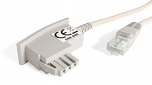 COXBOX 20 m kabel DSL Fritzbox, Speedport, Easybox - kabel TAE RJ45 biały
