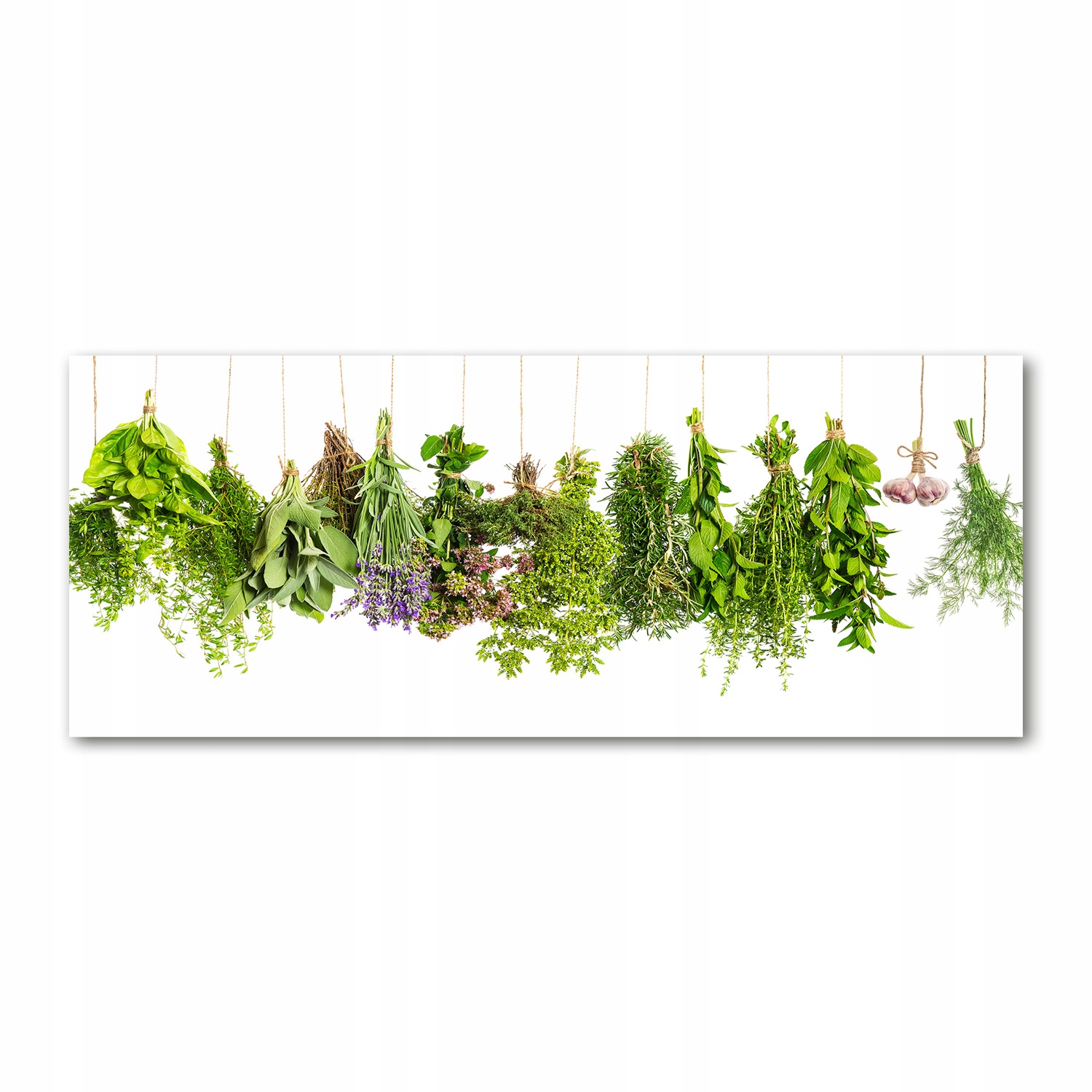 

Foto obraz szkło akryl Zioła na sznurku 125x50 cm