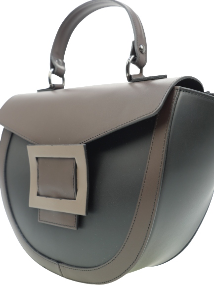 VERA PELLE ITALY Elegancka torebka modny kuferek