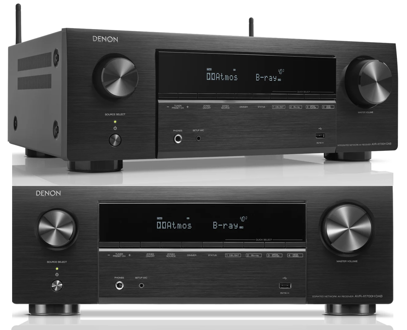 JBL STAGE KINO DOMOWE 5.1 A180 + A120 + A135C + A120P + DENON AVR-X1700 DAB System dźwięku 5.1