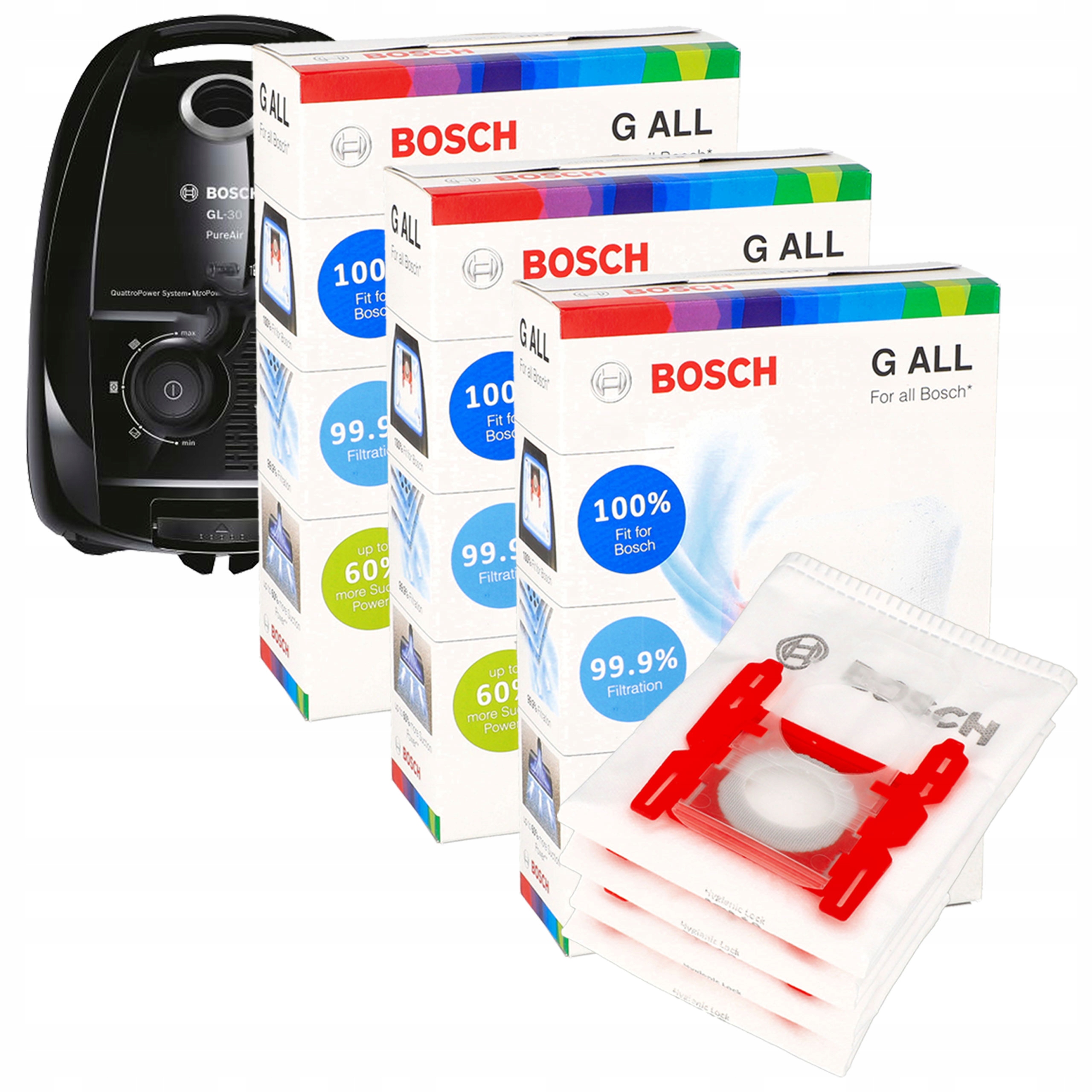 Bosch oryginalne worki BBZ41FGALL typ G All do odkurzacza Gl 30 12 szt