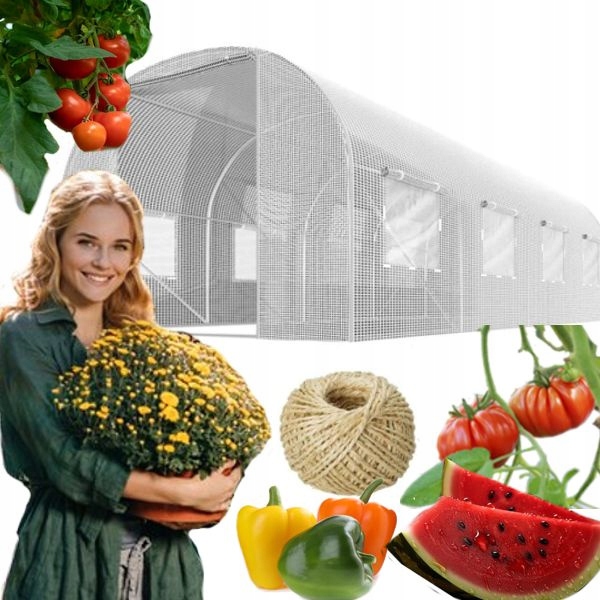 TUNEL OGRODOWY FOLIOWY OGRODNICZY NA WARZYWA POMIDORY SZKLARNIA 2,5 X 4 M