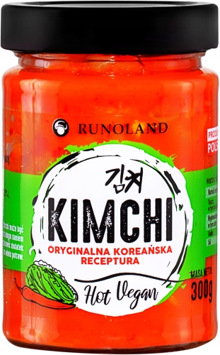KIMCHI VEGAN HOT 328ml/300g Runoland "Produkt Premium" Polski Marka Runoland