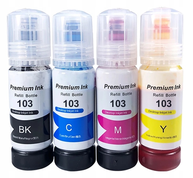 

4X Tusz 103 Do Epson L3160 L3150 L3110 Drukarki