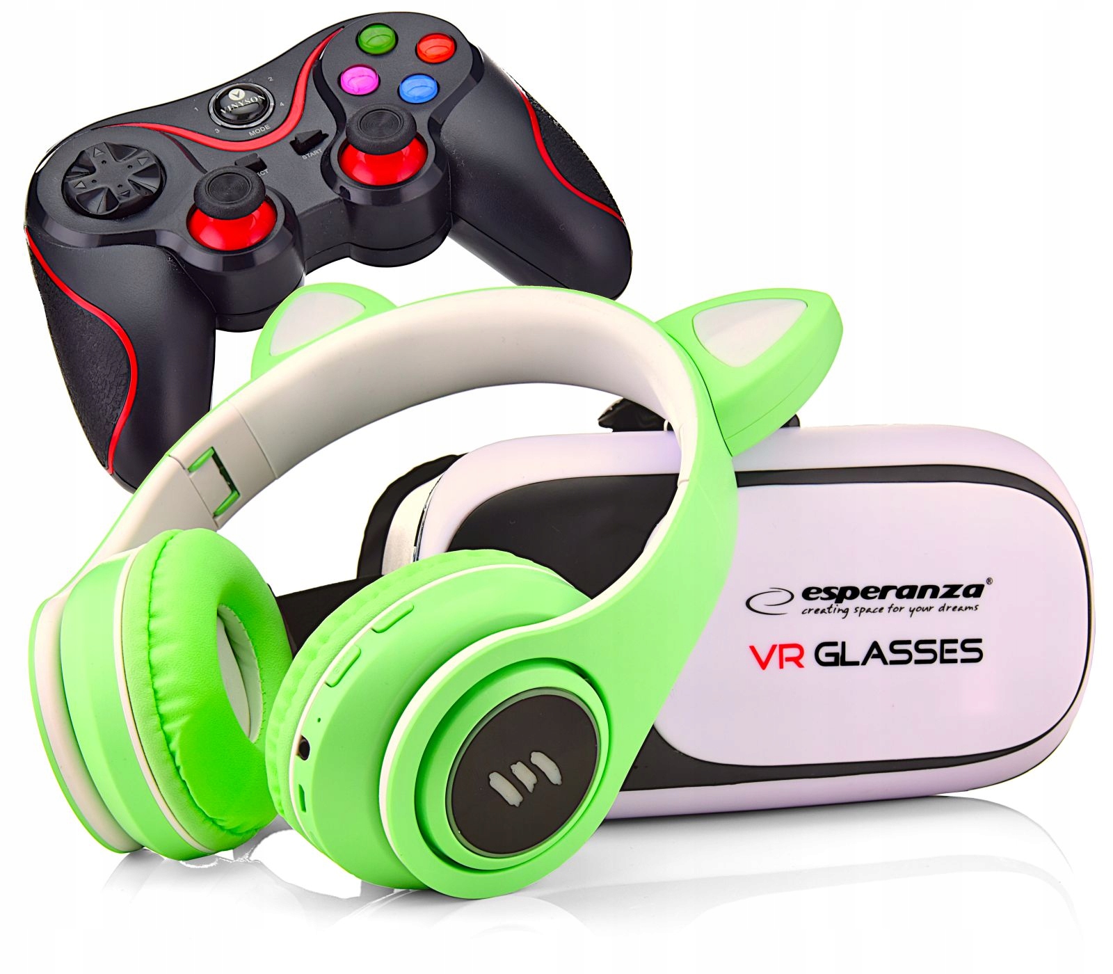 PREZENT NA GWIAZDKĘ GOGLE VR 360+GAMEPAD BT