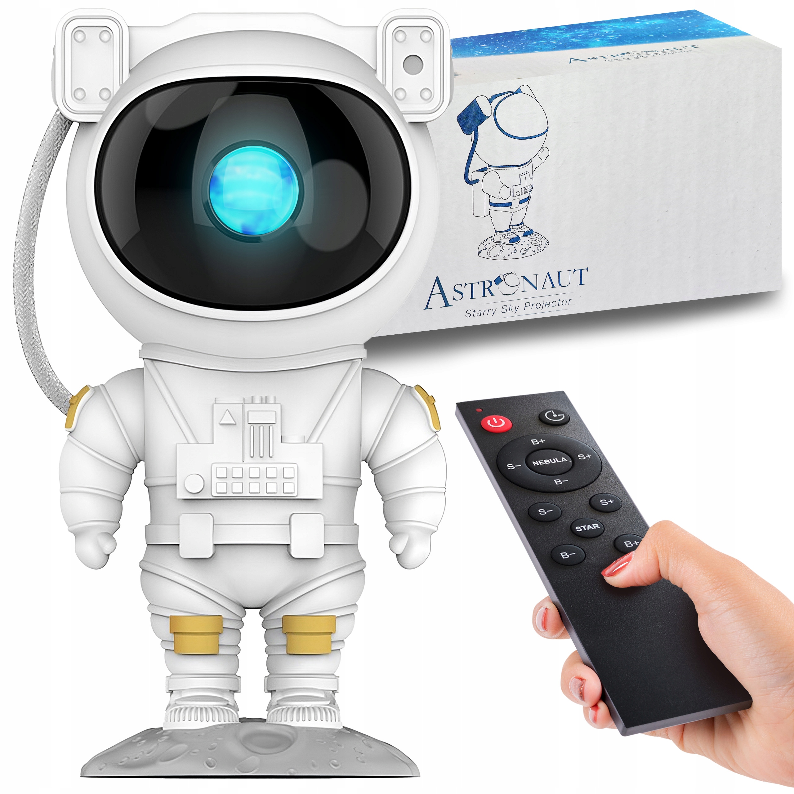 PROJEKTOR GWIAZD NIEBA LED LAMPKA NOCNA ASTRONAUTA XXL EAN (GTIN) 5904806163493