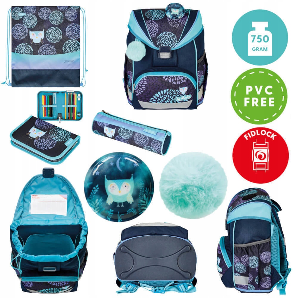 Zestaw tornister plecak szkolny UltraLight Plus Owl sowa 6-9lat HERLITZ Typ jednokomorowy