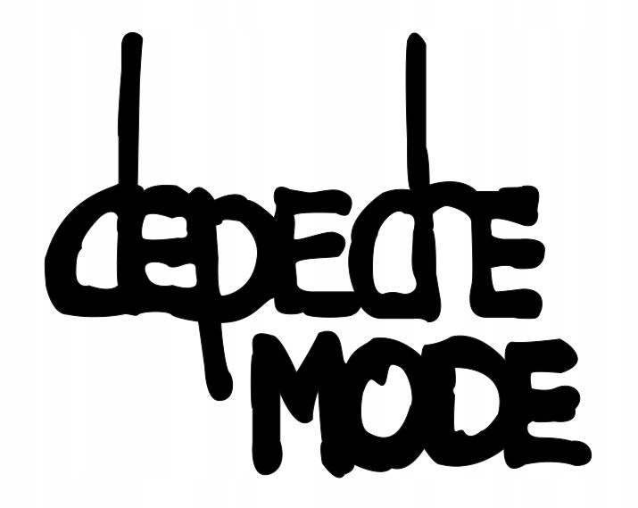 Nálepka loga DEPECHE MODE symbol DM 12 cm