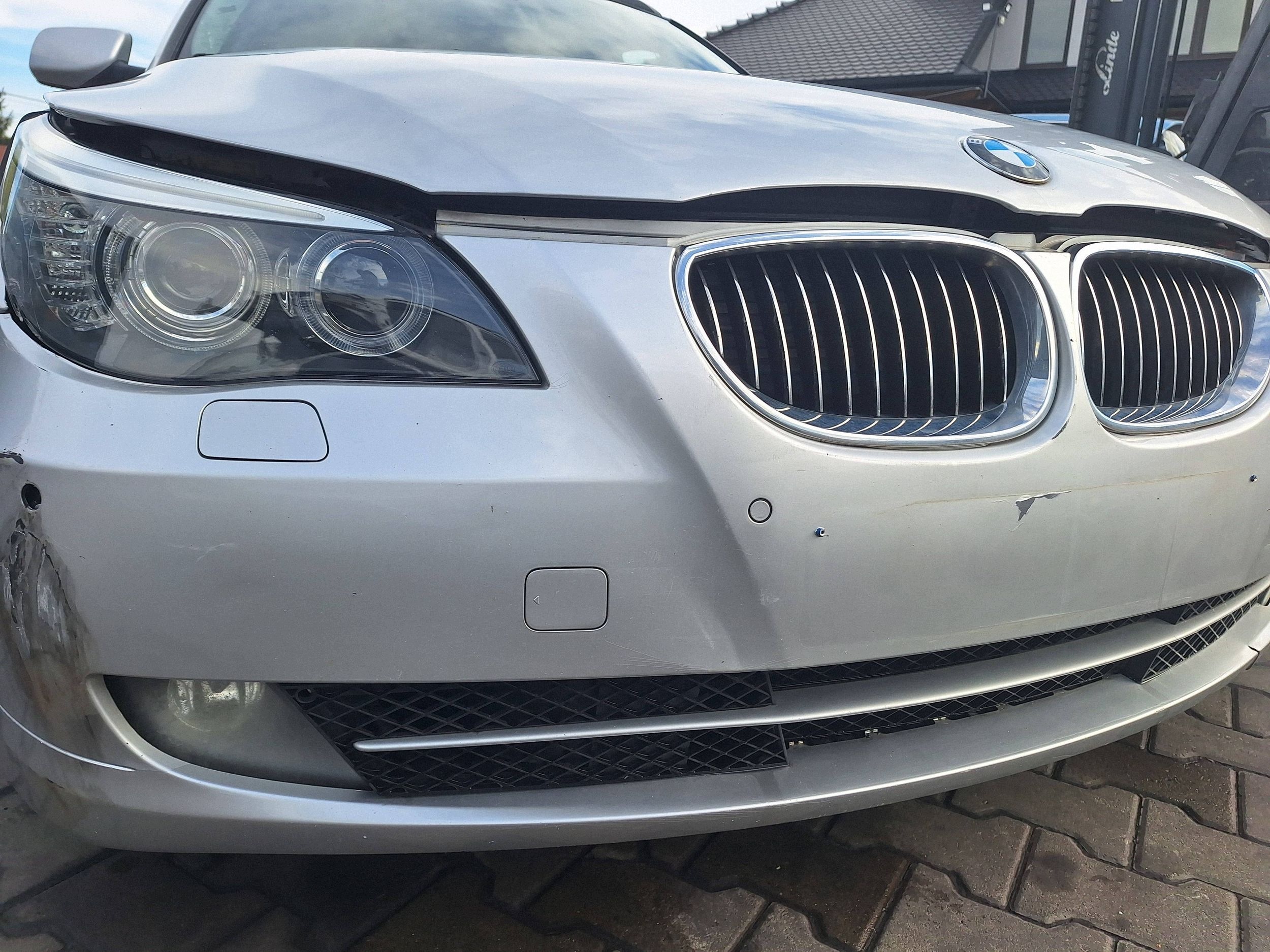 BMW 5 E60 E61 LCI bumper front PDC XENON 354/7 354 TITANSILBER METALLIC