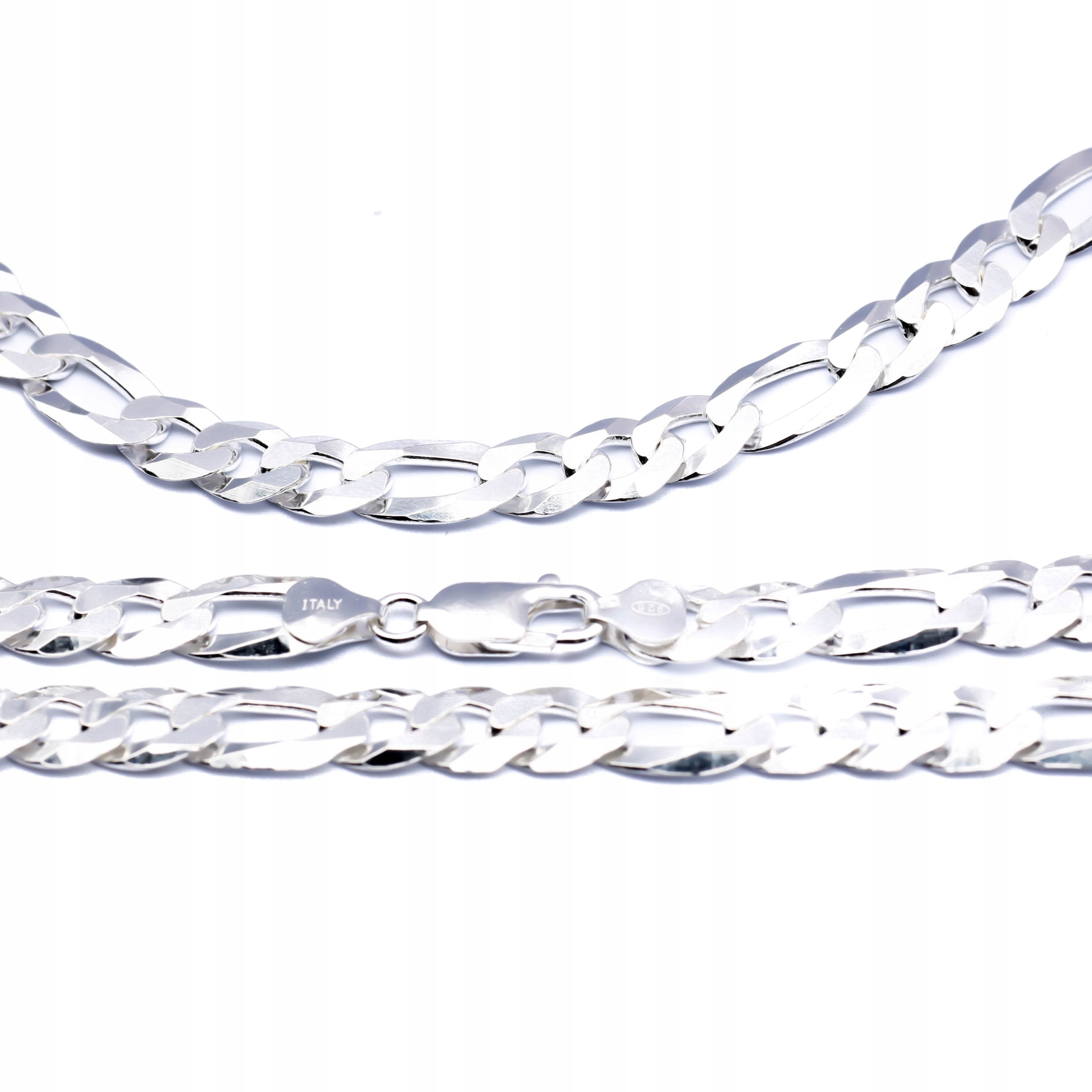 Stříbrný řetízek 925 Diamantovaný figaro 55 cm