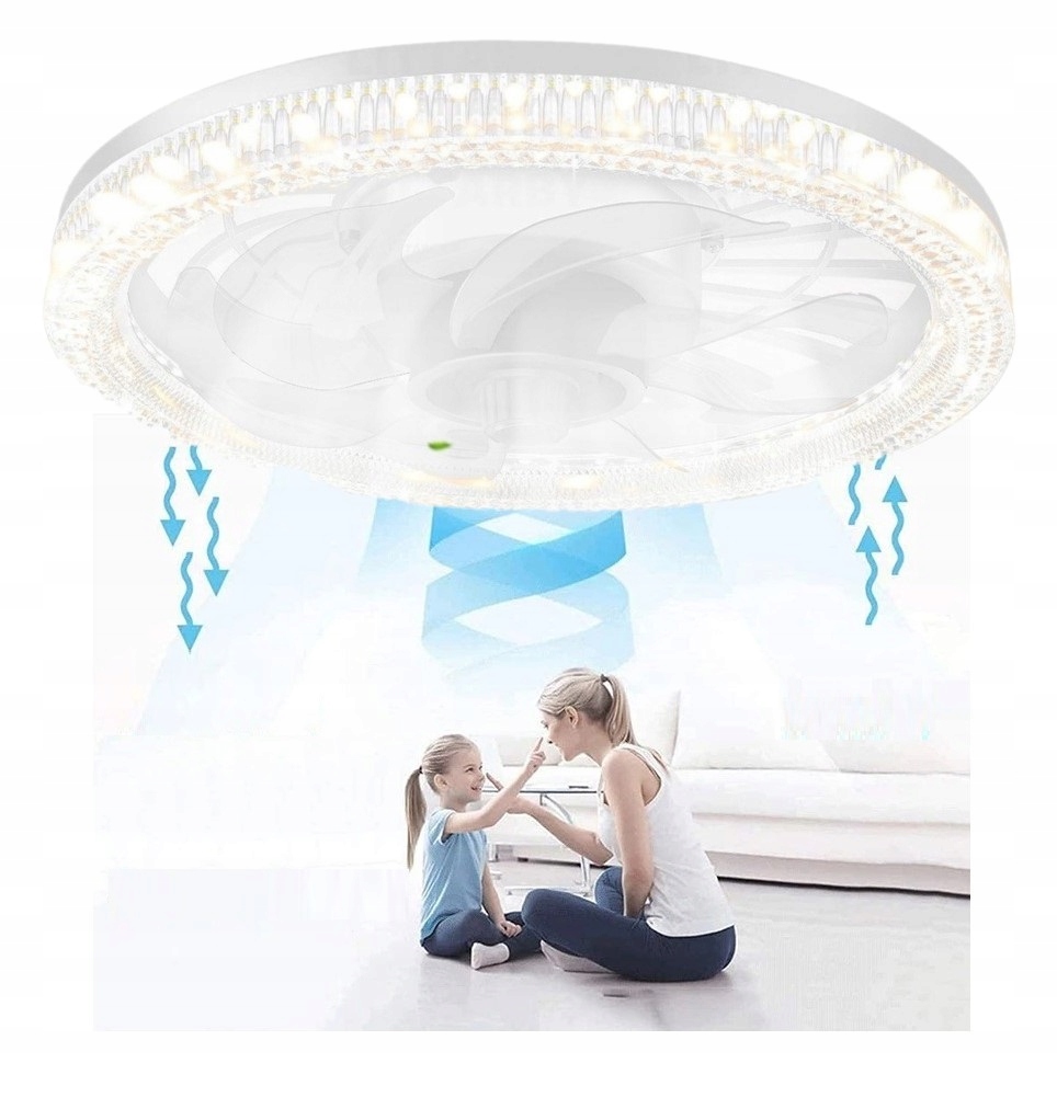 Stropní ventilátor větráček lampa stropní svítidlo Led E27 dálkově ovládaný dálkovým ovladačem