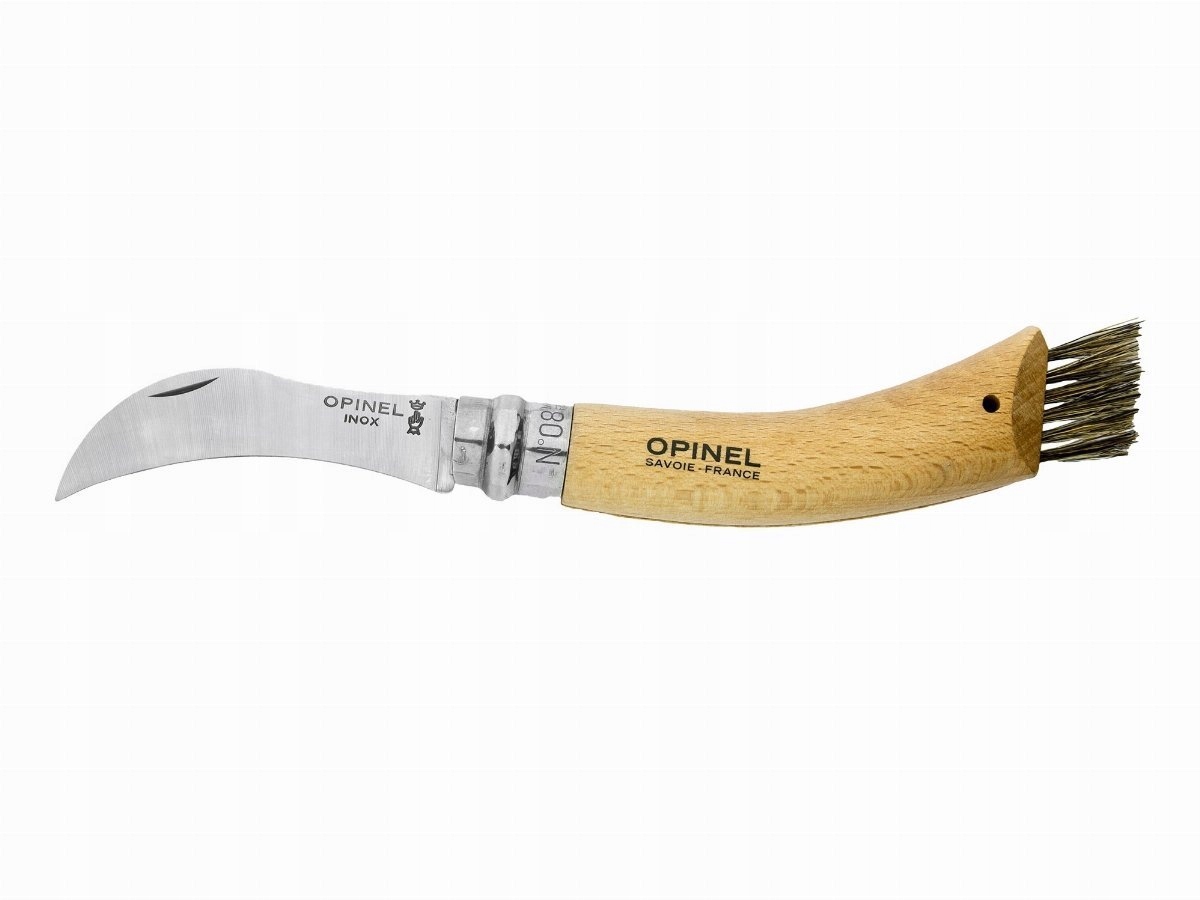 Nůž Na Houby Opinel č.8 Mushroom ocel Inox s kartáčkem
